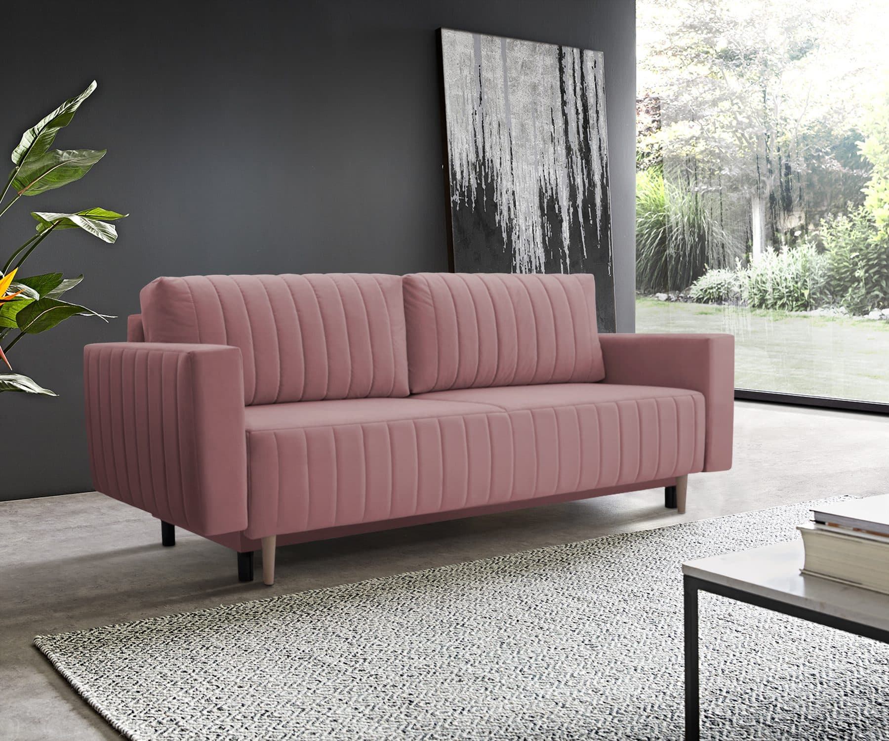 Sofa RIVEN rozkładana 3 osobowa duża z Funkcją spania Ruchome
